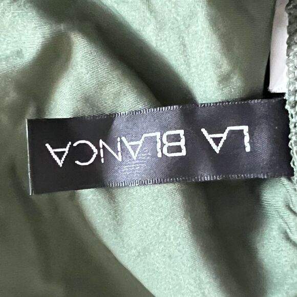 La Blanca Saltwater Sands Olive Beaded Ladder Eyelet Bikini Set Sz XL - Picture 8 of 9